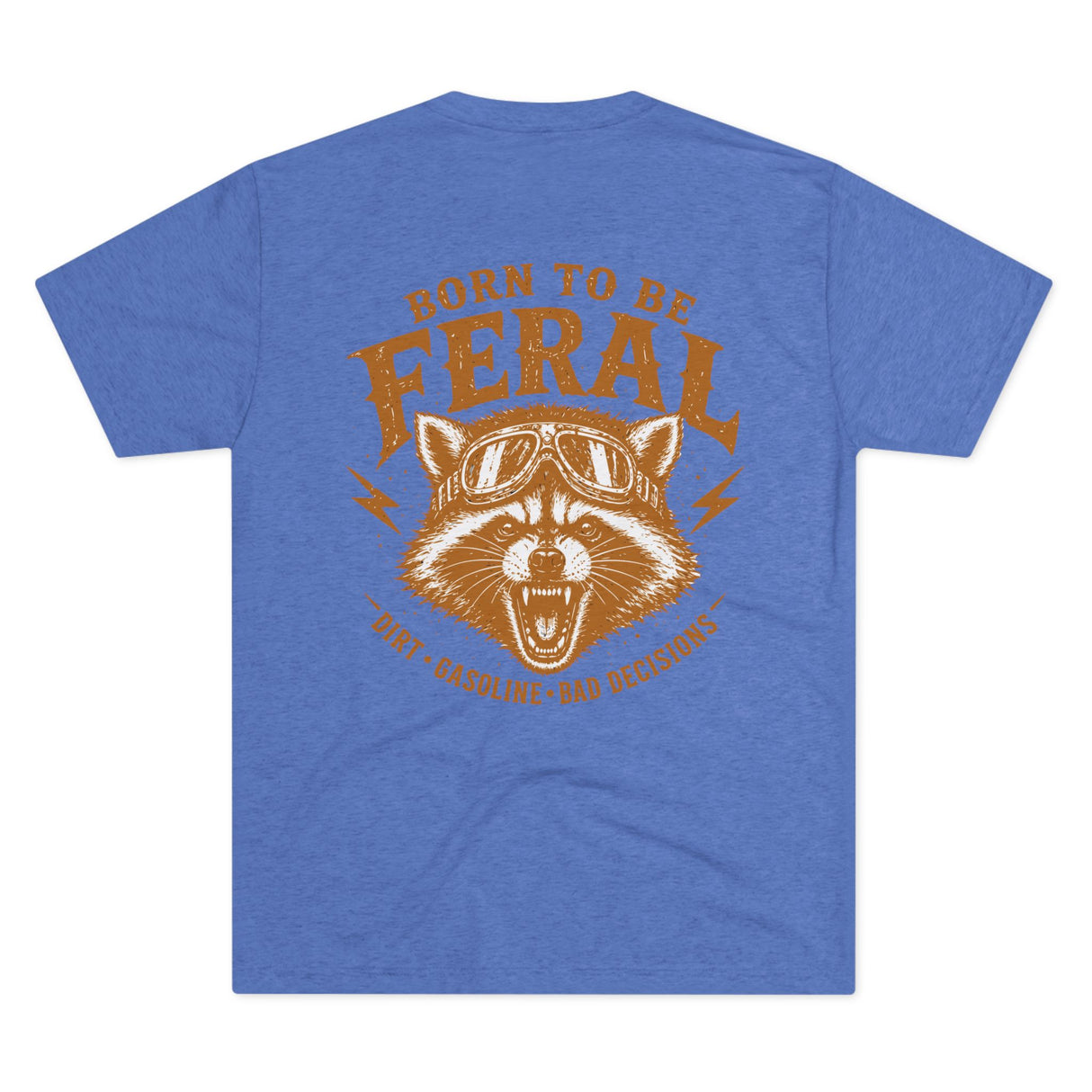 Born to Be Feral Graphic Tee — Vintage Raccoon Biker Shirt