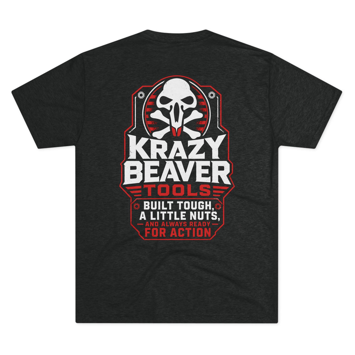 Krazy Beaver Tools Graphic Tee — 'Built Tough' Workwear T‑Shirt