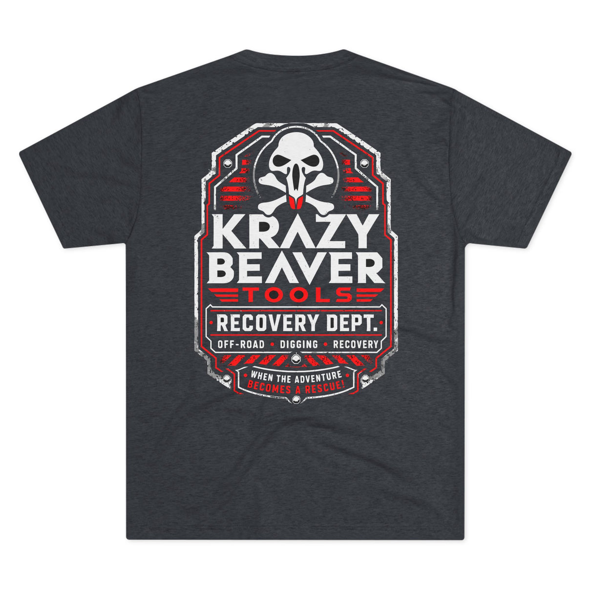 Krazy Beaver Tools Tee — Recovery Dept. Off‑Road Digging Crew Shirt