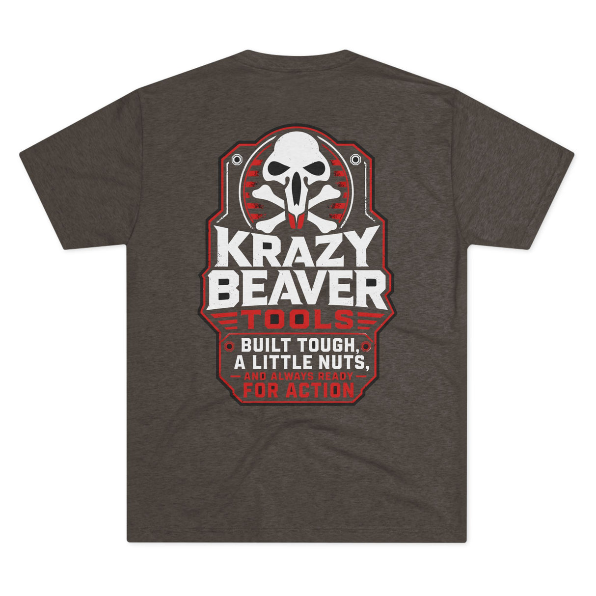 Krazy Beaver Tools Graphic Tee — 'Built Tough' Workwear T‑Shirt