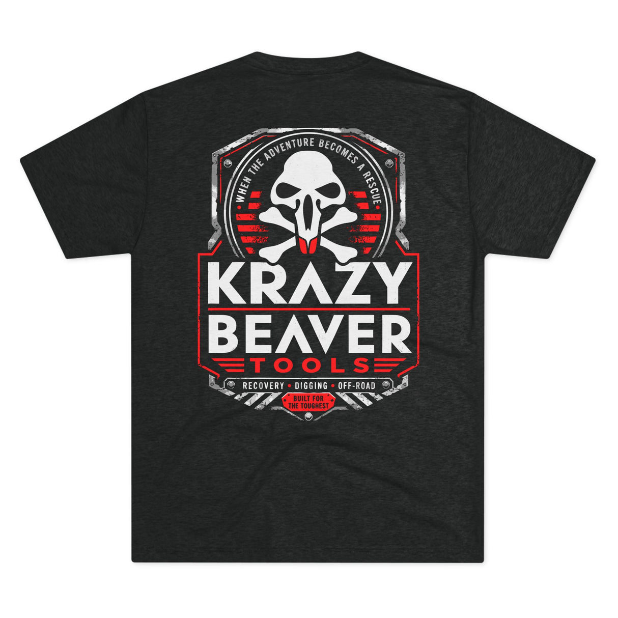 Krazy Beaver Tools Logo Tee — Adventure Recovery & Off-Road Pocket T-Shirt