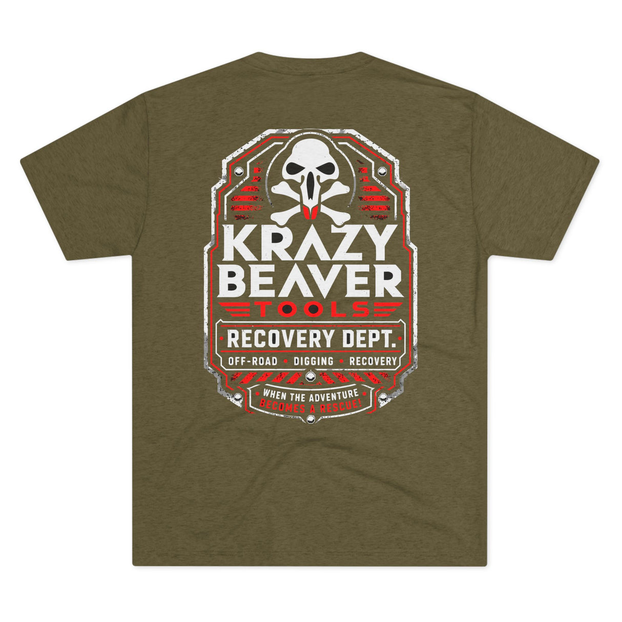 Krazy Beaver Tools Tee — Recovery Dept. Off‑Road Digging Crew Shirt