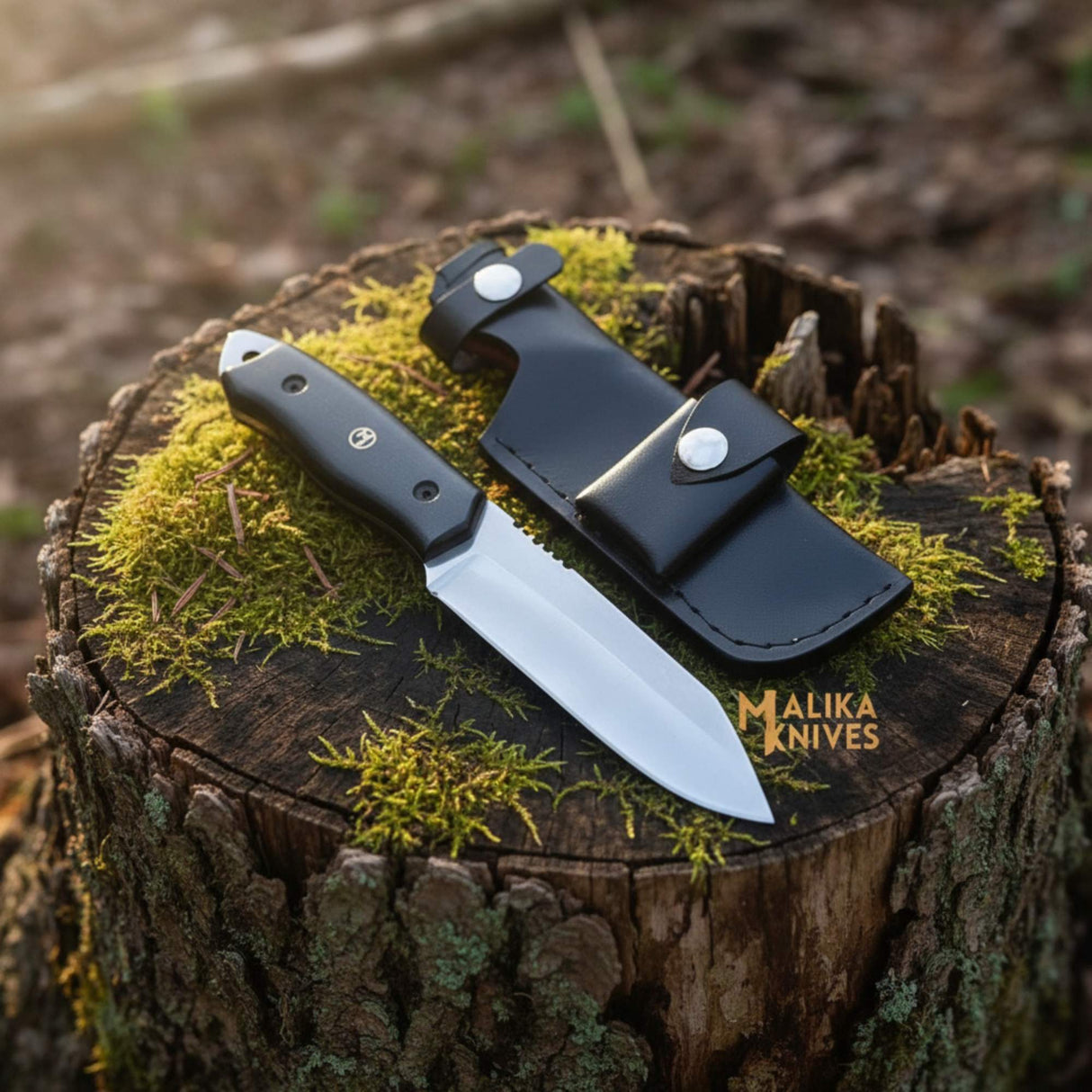 Sheepsfoot D2 Hunting Knife | Leather Sheath
