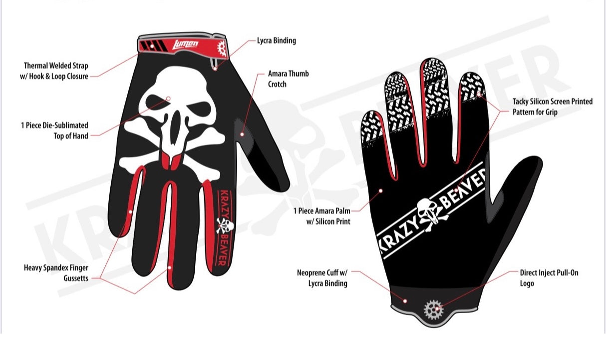 Gloves, Krazy Beaver Off-road Gloves (Free shipping in lower US)