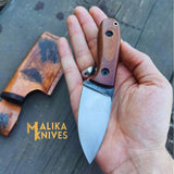 Premium Custom EDC Skinner Knife with Handcrafted Leather Sheath - Razor-Sharp Survival Tool-0023