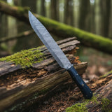 Mountain Man Bowie Knife Damascus Bull Horn