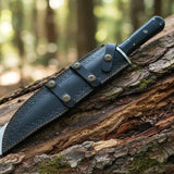 Mountain Man Bowie Knife Damascus Bull Horn