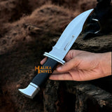 Clip Point Bowie Knife 6” D2 Steel | G10 Handle