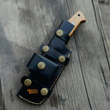D2 Bushcraft Hunting Knife Walnut Handle