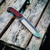 Handforged D2 Bowie Knife 8 Inch Blade G10 Handle