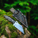 Compact D2 Hunting Knife | Fixed Blade with G10 Handle