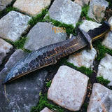 Handforged Damascus Bowie Knife Micarta Handle