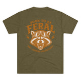 Born to Be Feral Graphic Tee — Vintage Raccoon Biker Shirt