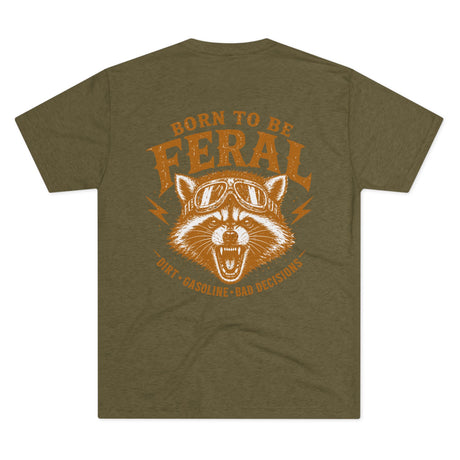 Born to Be Feral Graphic Tee — Vintage Raccoon Biker Shirt