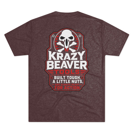 Krazy Beaver Tools Graphic Tee — 'Built Tough, A Little Nuts' Workwear T-Shirt