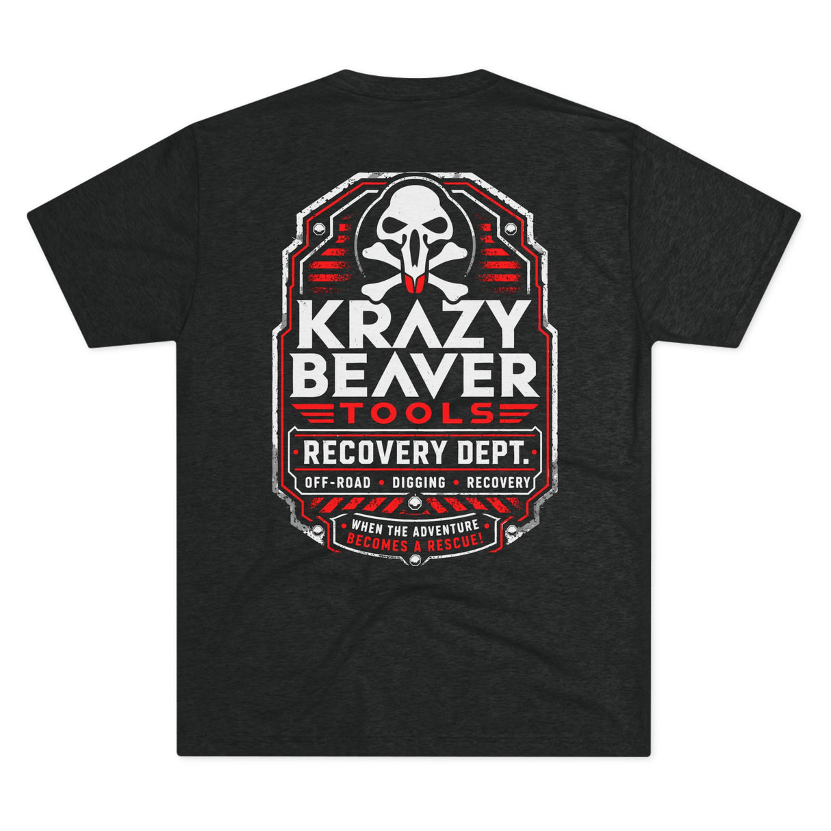 Krazy Beaver Tools Tee — Recovery Dept. Off‑Road Digging Crew Shirt