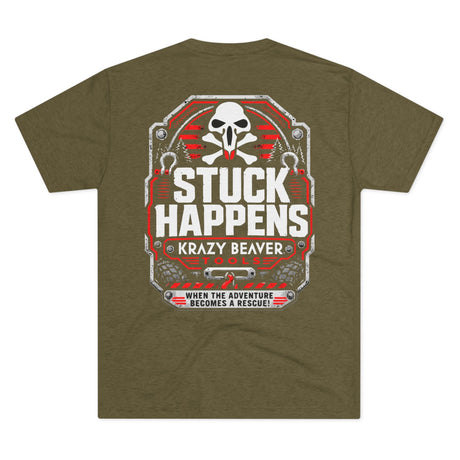 T‑Shirt — "Stuck Happens" Krazy Beaver Tools Off‑Road Rescue Tee