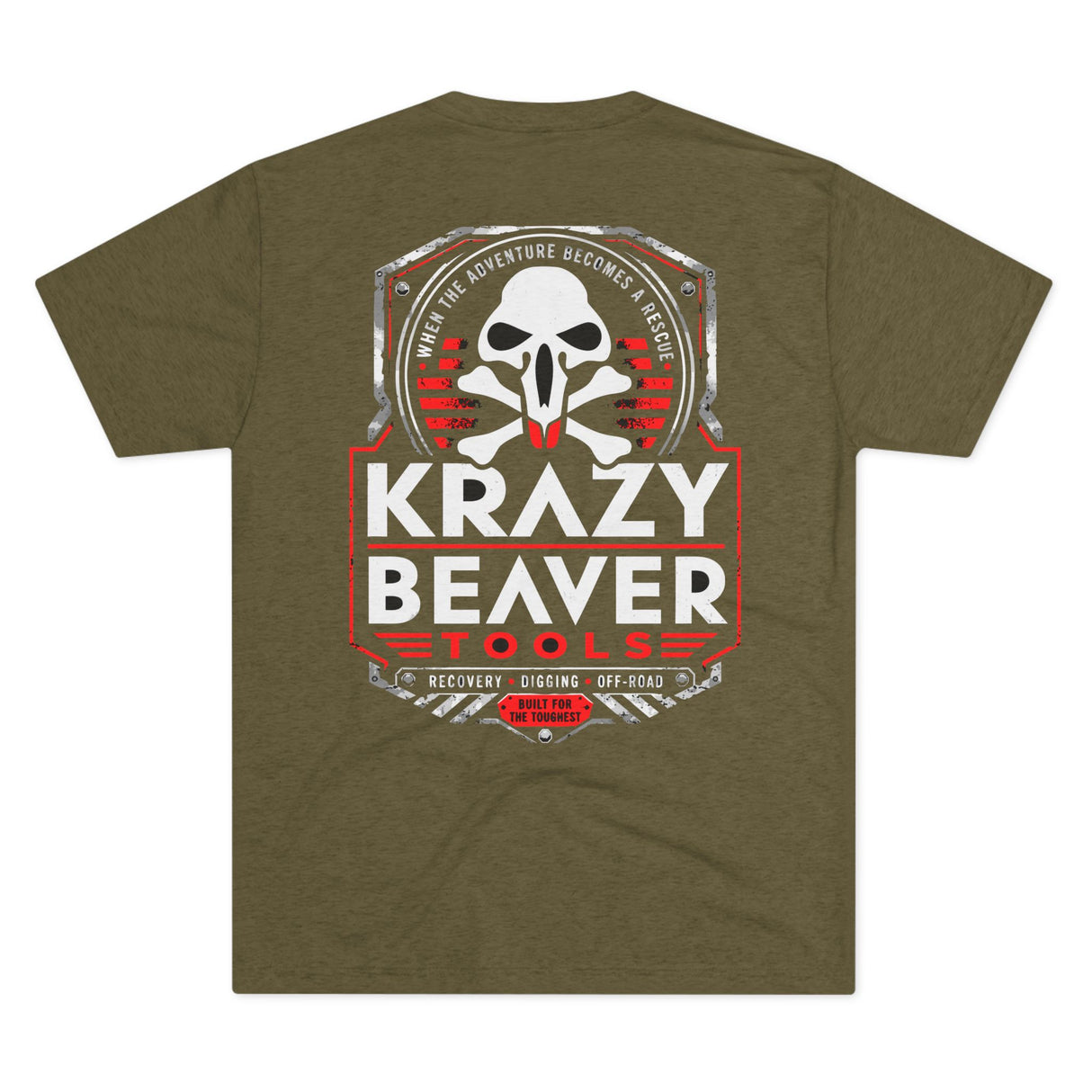 Krazy Beaver Tools Logo Tee — Adventure Recovery & Off-Road Pocket T-Shirt