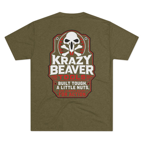 Krazy Beaver Tools Graphic Tee — 'Built Tough, A Little Nuts' Workwear T-Shirt