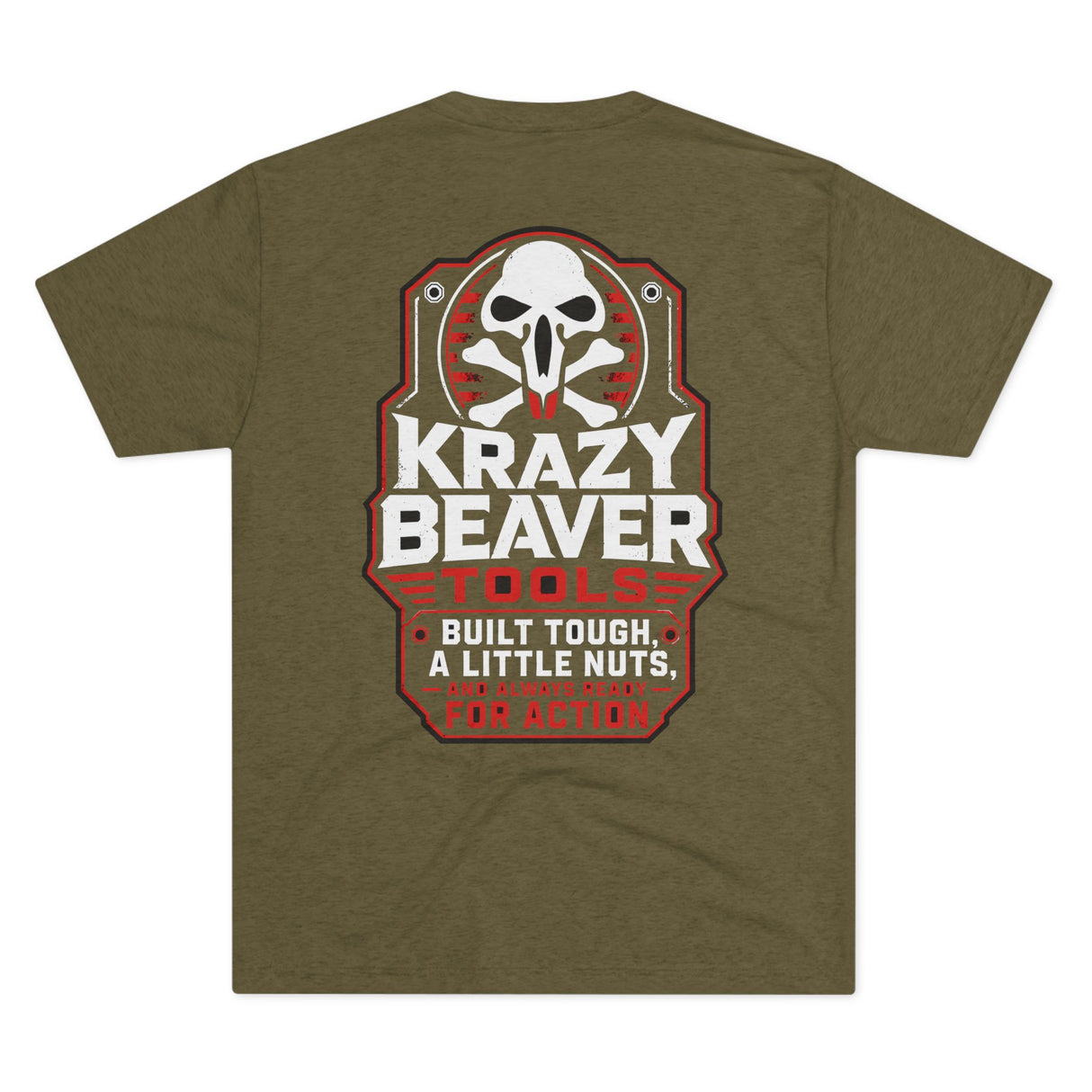 Krazy Beaver Tools Graphic Tee — 'Built Tough' Workwear T‑Shirt