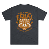 Born to Be Feral Graphic Tee — Vintage Raccoon Biker Shirt
