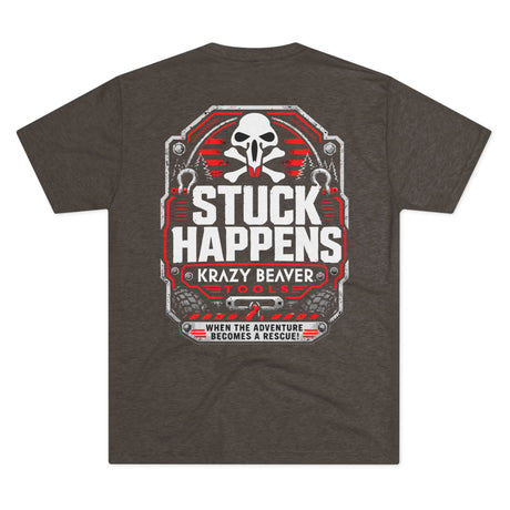 T‑Shirt — "Stuck Happens" Krazy Beaver Tools Off‑Road Rescue Tee