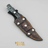 D2 Steel Clip Point Bowie Knife with G10 Grip