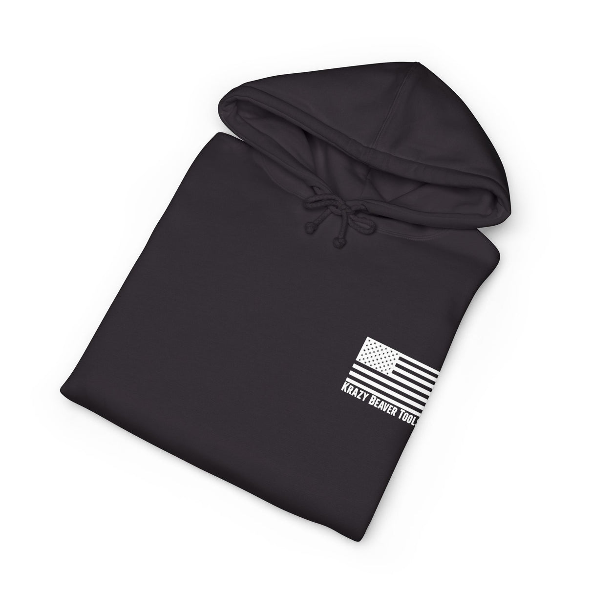 Krazy Beaver Tools Logo Hoodie — Skull & Flag Workwear Pullover