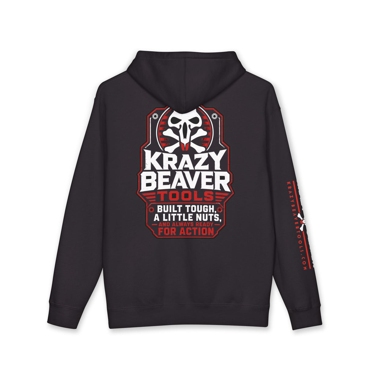 Hoodie — Krazy Beaver Tools Logo Pullover ("Built Tough, A Little Nuts" )
