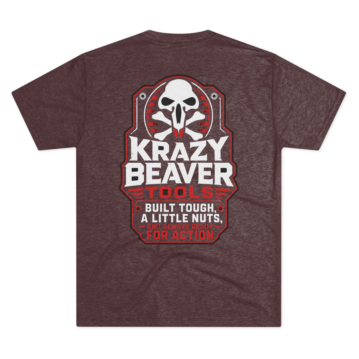 Krazy Beaver Tools Graphic Tee — 'Built Tough' Workwear T‑Shirt