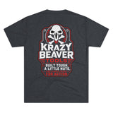 Krazy Beaver Tools Graphic Tee — 'Built Tough, A Little Nuts' Workwear T-Shirt