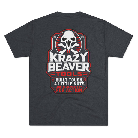 Krazy Beaver Tools Graphic Tee — 'Built Tough, A Little Nuts' Workwear T-Shirt