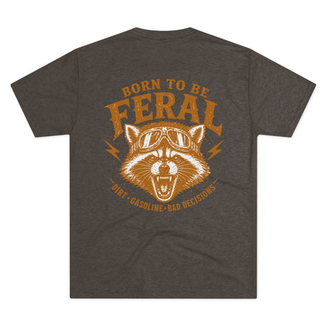 Born to Be Feral Graphic Tee — Vintage Raccoon Biker Shirt