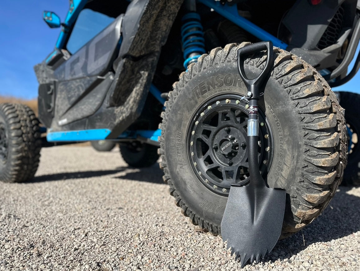 Krazy Beaver Mini Shovel with guard (Textured Black Head / Black