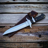 Finger Guard Bowie Knife D2 Steel Micarta Handle