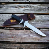 Finger Guard Bowie Knife D2 Steel Micarta Handle
