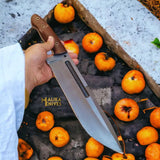 D2 Bowie Knife | Rosewood Handle | Bushcraft Tool.