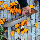 D2 Bowie Knife | Rosewood Handle | Bushcraft Tool.