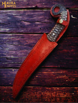Hand forged Damascus Ringtail Hunting Knife