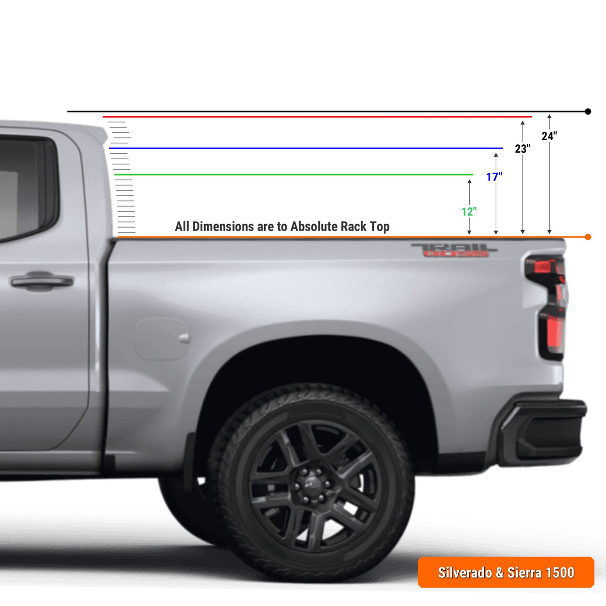 XTR1 Bed Rack for Chevrolet Silverado & GMC Sierra 1500