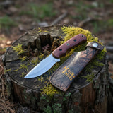 D2 Hunting Knife Blue Creek | Leather Sheath