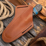 Bull Cutter Knife 1095 Damascus Steel Ranch Knife