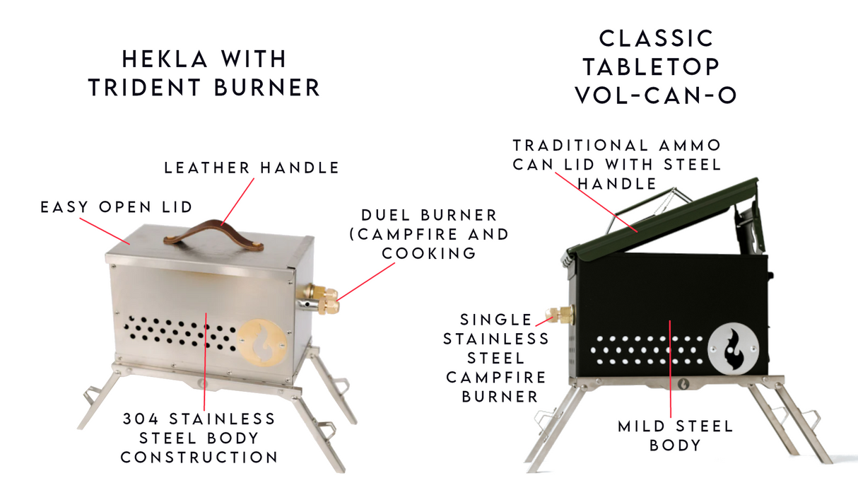 Hekla with Trident Burner: Cooking and Campfire in One Box!