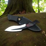 Bushcraft Knife – 5 mm Blade & Red Micarta Handle