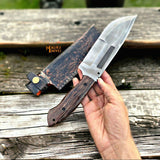 D2 Steel Bowie Knife | Wenge Wood Handle