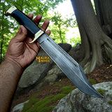 Crocodile Dundee Knife Replica | D2 Steel Blade | Black Micarta Handle
