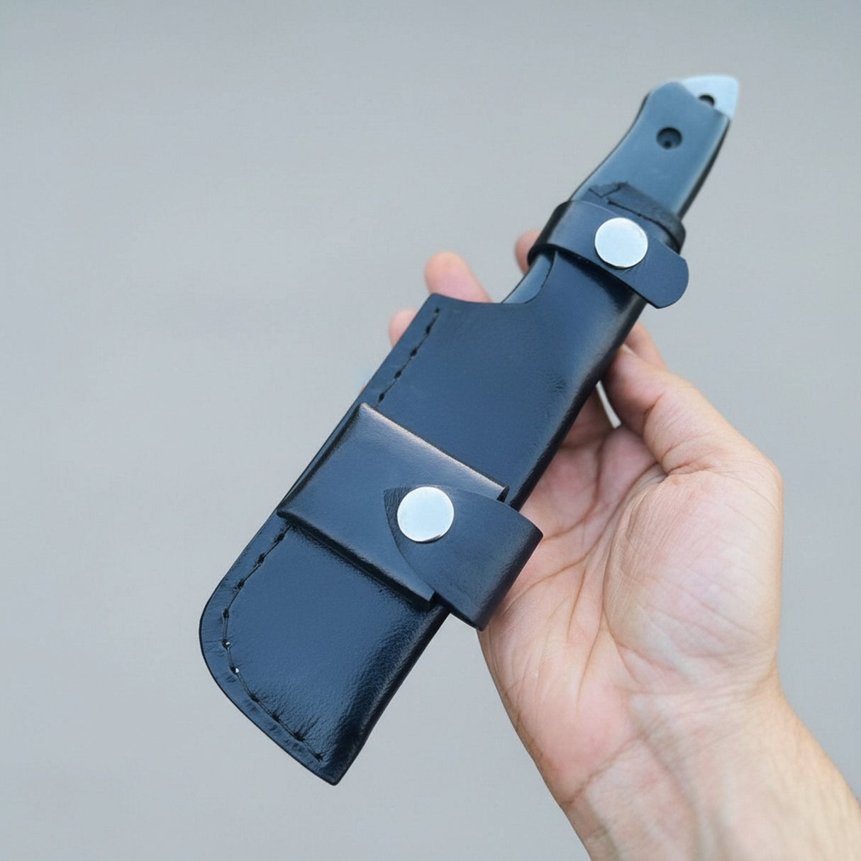 Sheepsfoot D2 Hunting Knife | Leather Sheath