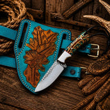 Cowboy Field Knife | Rasp Steel with Pine Cone Handle