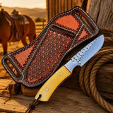 Buckaroo Knife | Rasp Steel with Camel Bone Handle