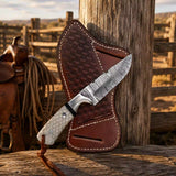 Buckaroo Knife | Damascus Steel with Pakka Wood Handle